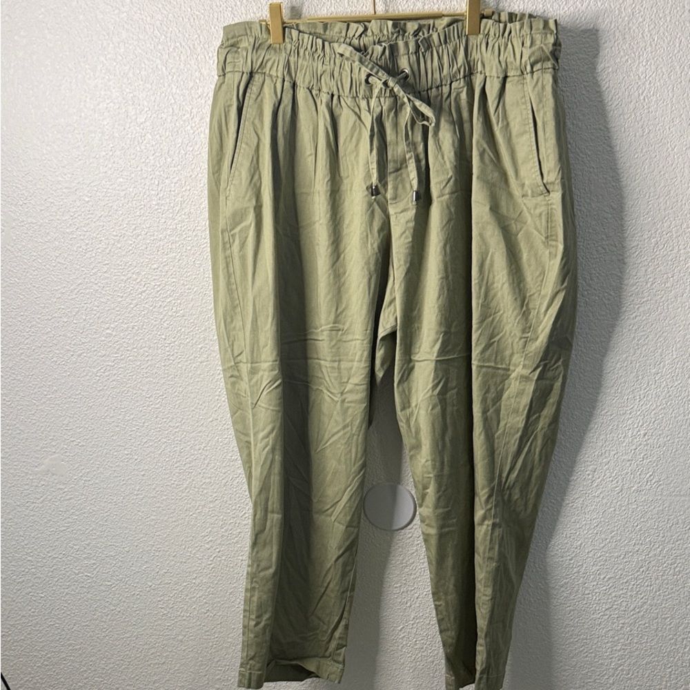 Market & Spruce- Womens Relaxed Fit Joggers - Light Olive- 22W
